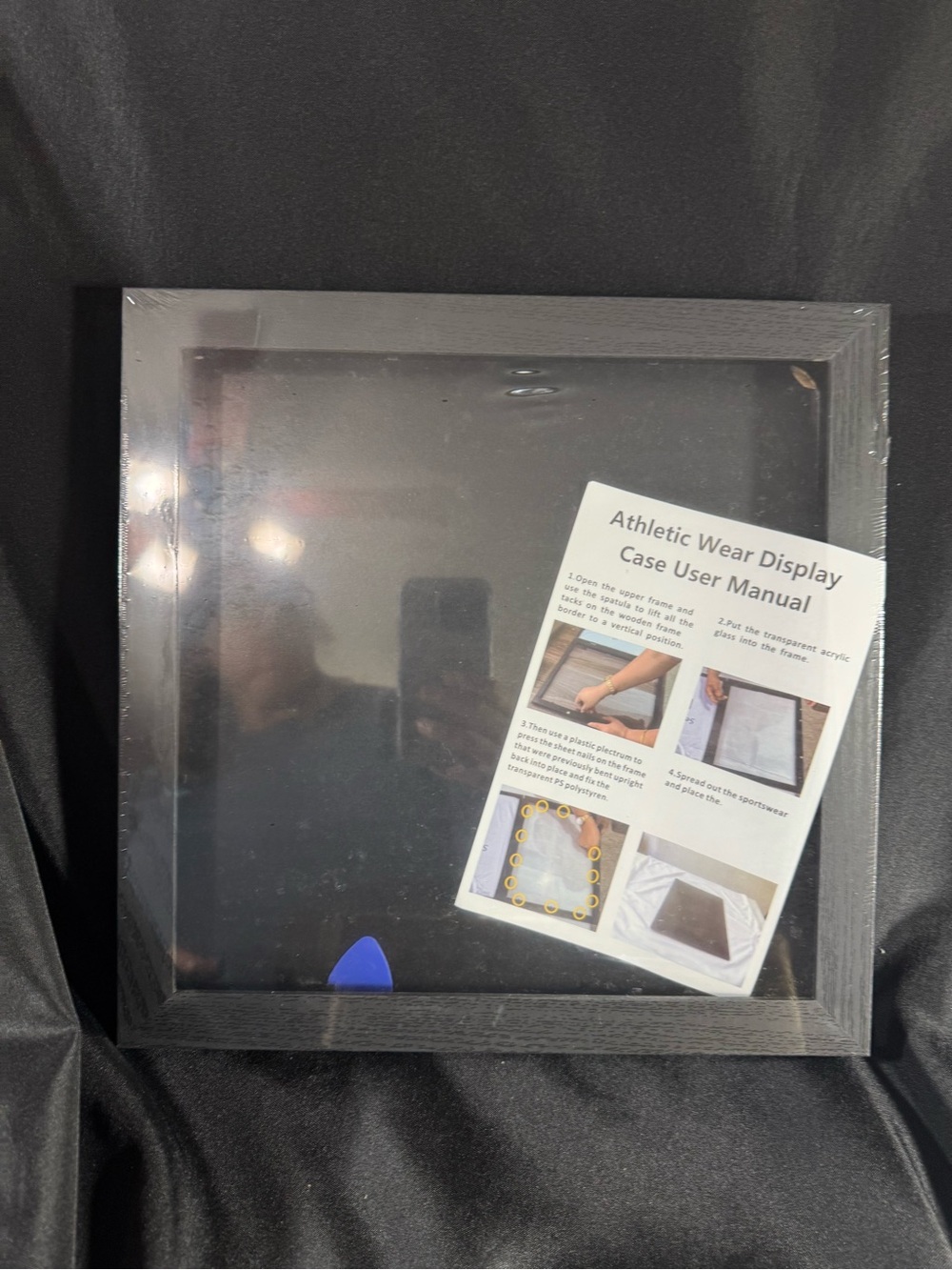 Black 13x13 Inch Picture Frame Display Case T-Shirt Art & Memorabilia Shadowbox